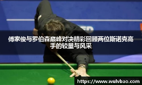 傅家俊与罗伯森巅峰对决精彩回顾两位斯诺克高手的较量与风采